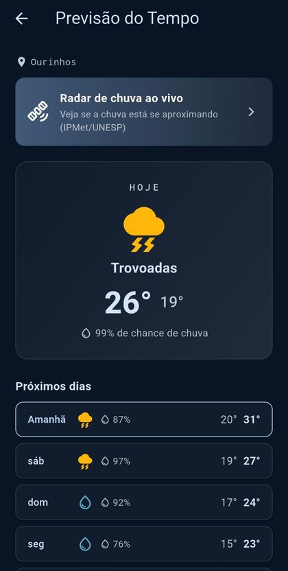 Previsão do tempo para pesca